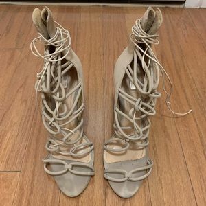 SCHULTZ Nude Lace Up Heels